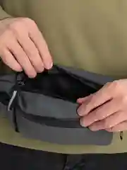 Серый сумка на пояс, через плечо