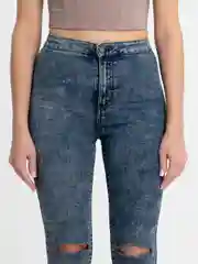 Синий меланж джинсы Bershka