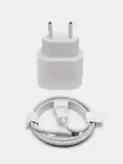 Комплект для iPhone, USB-C 20 W + кабель Type-C - Lightning, 20 Вт, белый