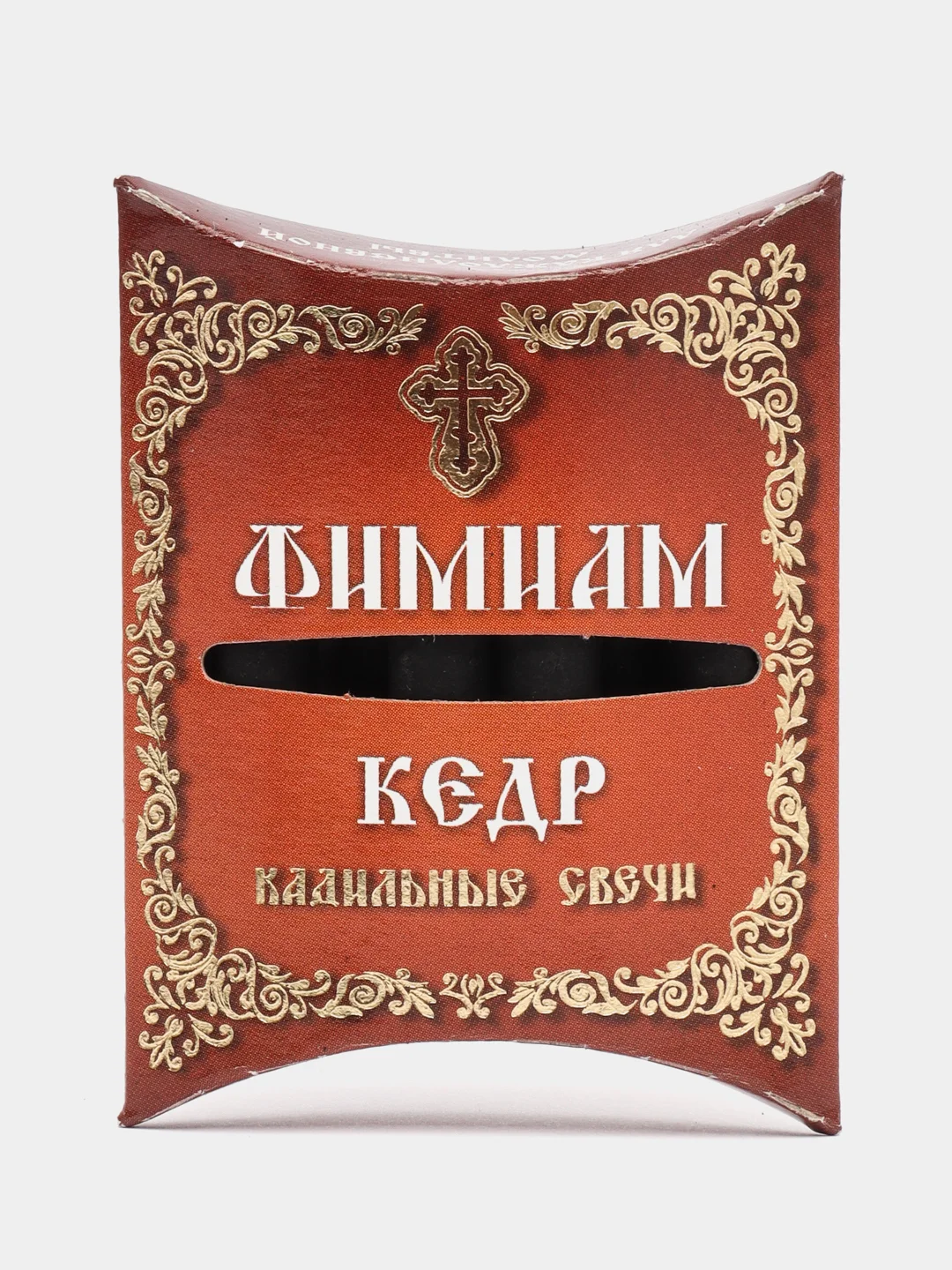 Красный набор традиционных русских благовоний "Фимиам", угольные, 7 кадильных свечей, высота 5 см