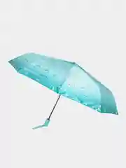 Бирюзовый автоматический женский зонт с 3D принтом дождя 6 цветов