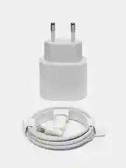 Блок питания для телефона, адаптер 20W, кабель Lightning и usb type c / быстрая зарядка