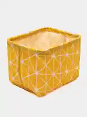 Желтый корзина для хранения вещей, мелочи, игрушек, белья, кофр малый, короб, органайзер