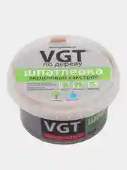 Шпатлёвка VGT по дереву, цвет БУК, акриловая, тонированная, экстра, 300 гр