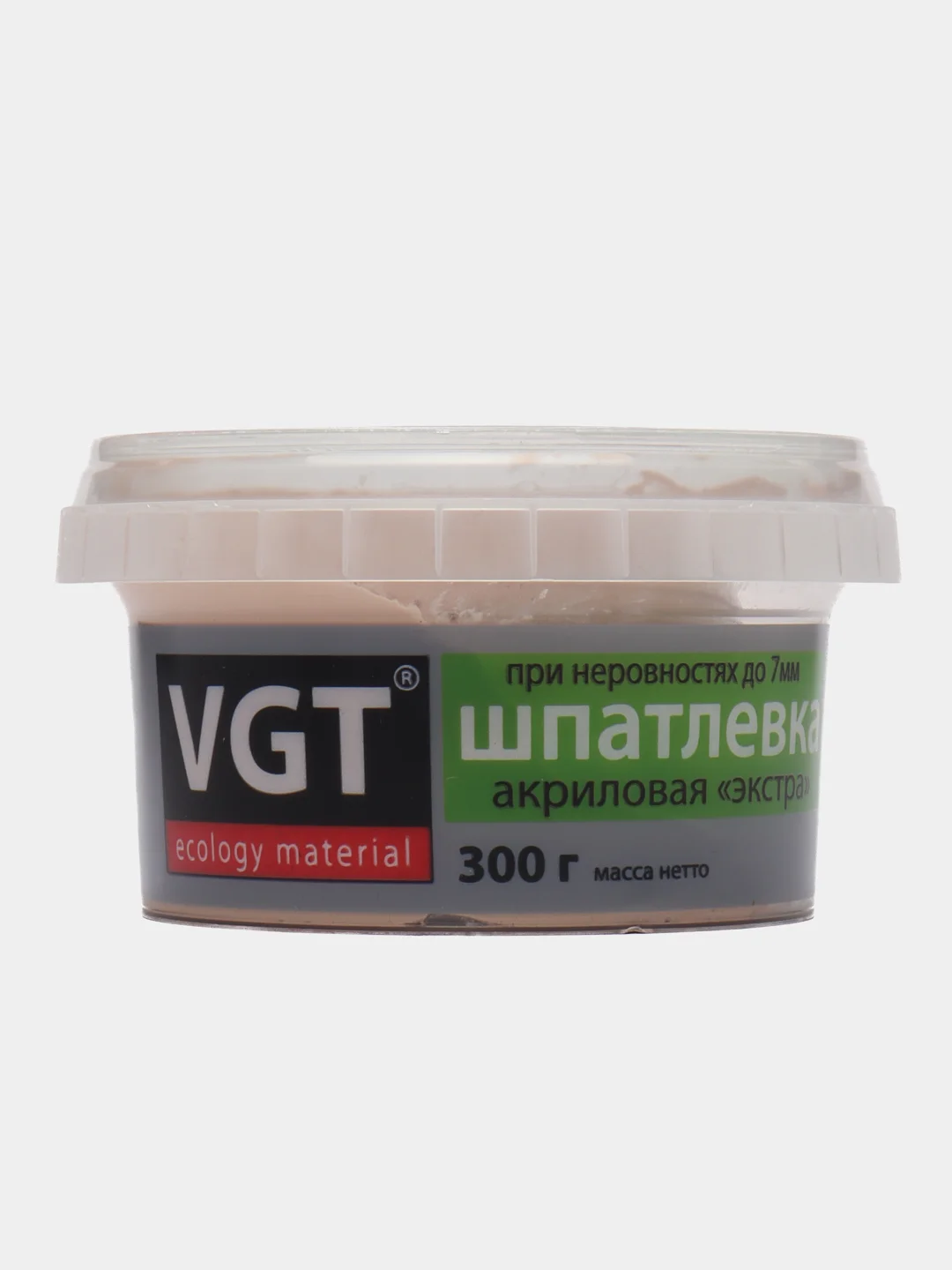 Шпатлёвка VGT по дереву, цвет БУК, акриловая, тонированная, экстра, 300 гр