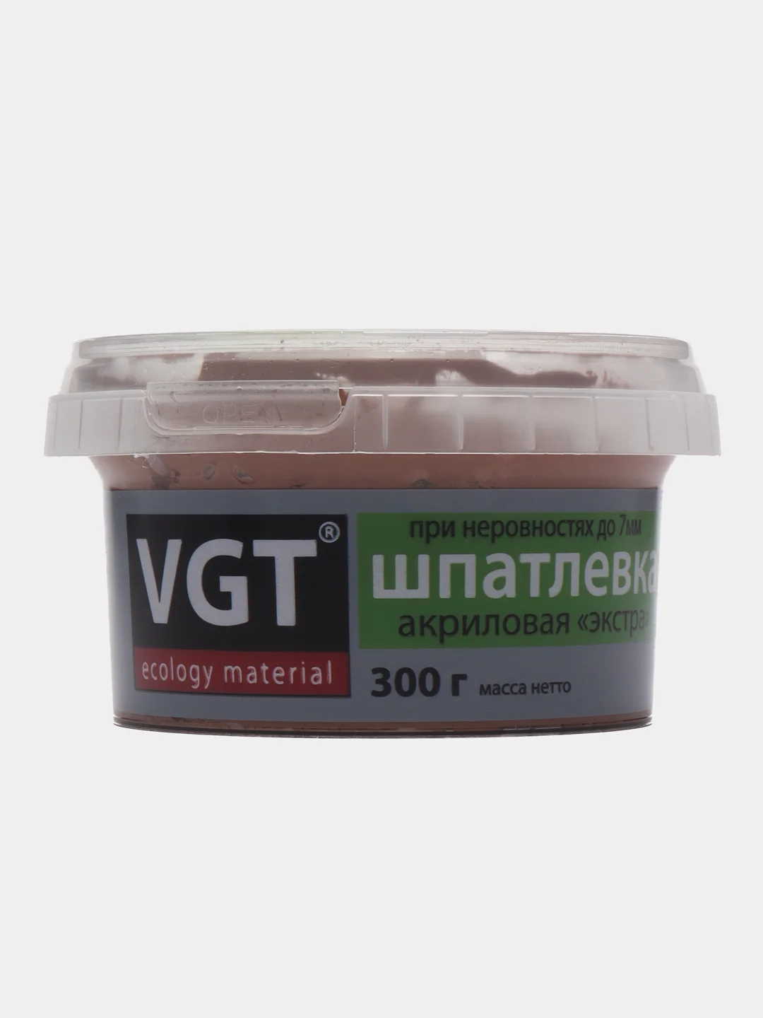 Шпатлёвка VGT по дереву, цвет МАХАГОН, акриловая, тонированная, экстра, 300 гр