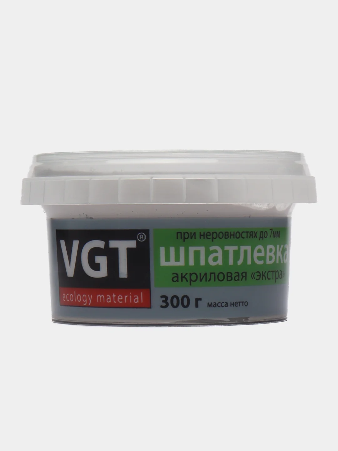 Шпатлёвка VGT по дереву, цвет ДУБ светло-серый, акриловая, тонированная, экстра, 300 гр