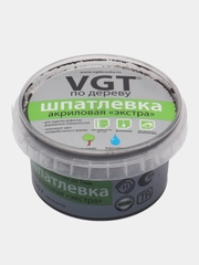 Шпатлёвка VGT по дереву, цвет ВЕНГЕ, акриловая, тонированная, экстра, 300 гр