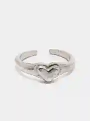 Серебряный кольца женские набор с сердечками, 3 штуки