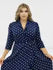 Темно-синий платье на запах, 50-56