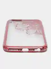 Тёмно-розовый чехол накладка для iPhone 6/6s с принтом
