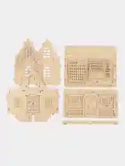 Кукольный домик конструктор, 47*34*40 см, деревянный дом для кукол, из дерева