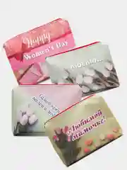 Белый косметичка женская, разные цвета и размеры, подарок мамочке, девушке, любимой