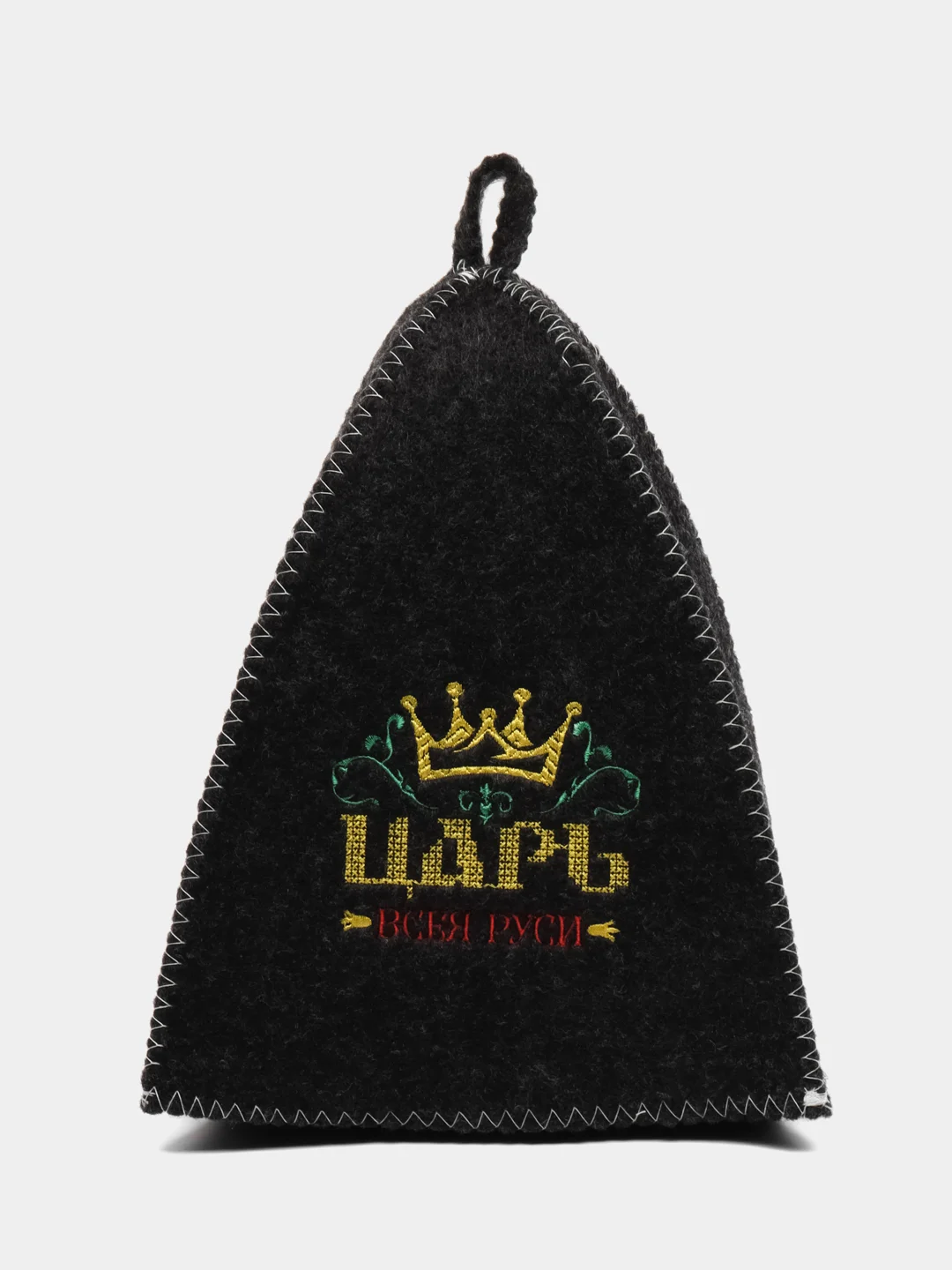 Серый шапка для бани с вышивкой (Директор Бани, Царь, С легким паром, Вожак стаи, Медведь)