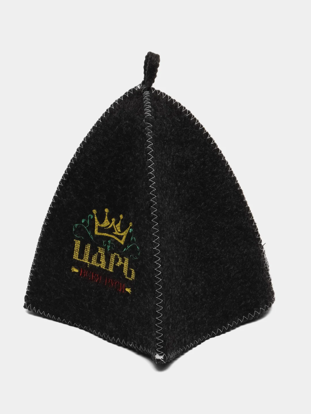 Серый шапка для бани с вышивкой (Директор Бани, Царь, С легким паром, Вожак стаи, Медведь)