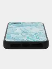 Голубой чехол накладка для Iphone 5/5s/SE с принтом