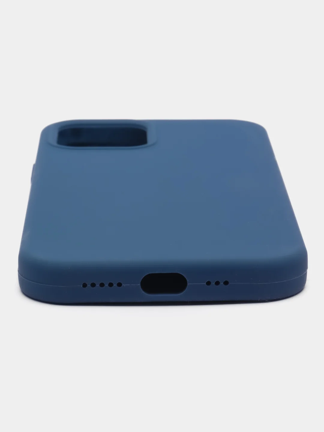 Синий меланж чехол Silicone Case для iPhone 12Mini, 12, 12 Pro, 12 Pro Max