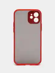 Красный чехол для Apple iPhone 12, чехол матовый на Айфон 12 с цветными кнопками