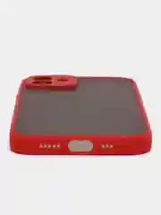 Красный чехол для Apple iPhone 12, чехол матовый на Айфон 12 с цветными кнопками