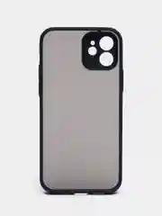 Темно-синий чехол для Apple iPhone 12, чехол матовый на Айфон 12 с цветными кнопками