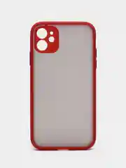 Красный чехол для Apple iPhone 11, чехол матовый на Айфон 11 с цветными кнопками