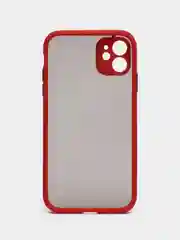 Красный чехол для Apple iPhone 11, чехол матовый на Айфон 11 с цветными кнопками