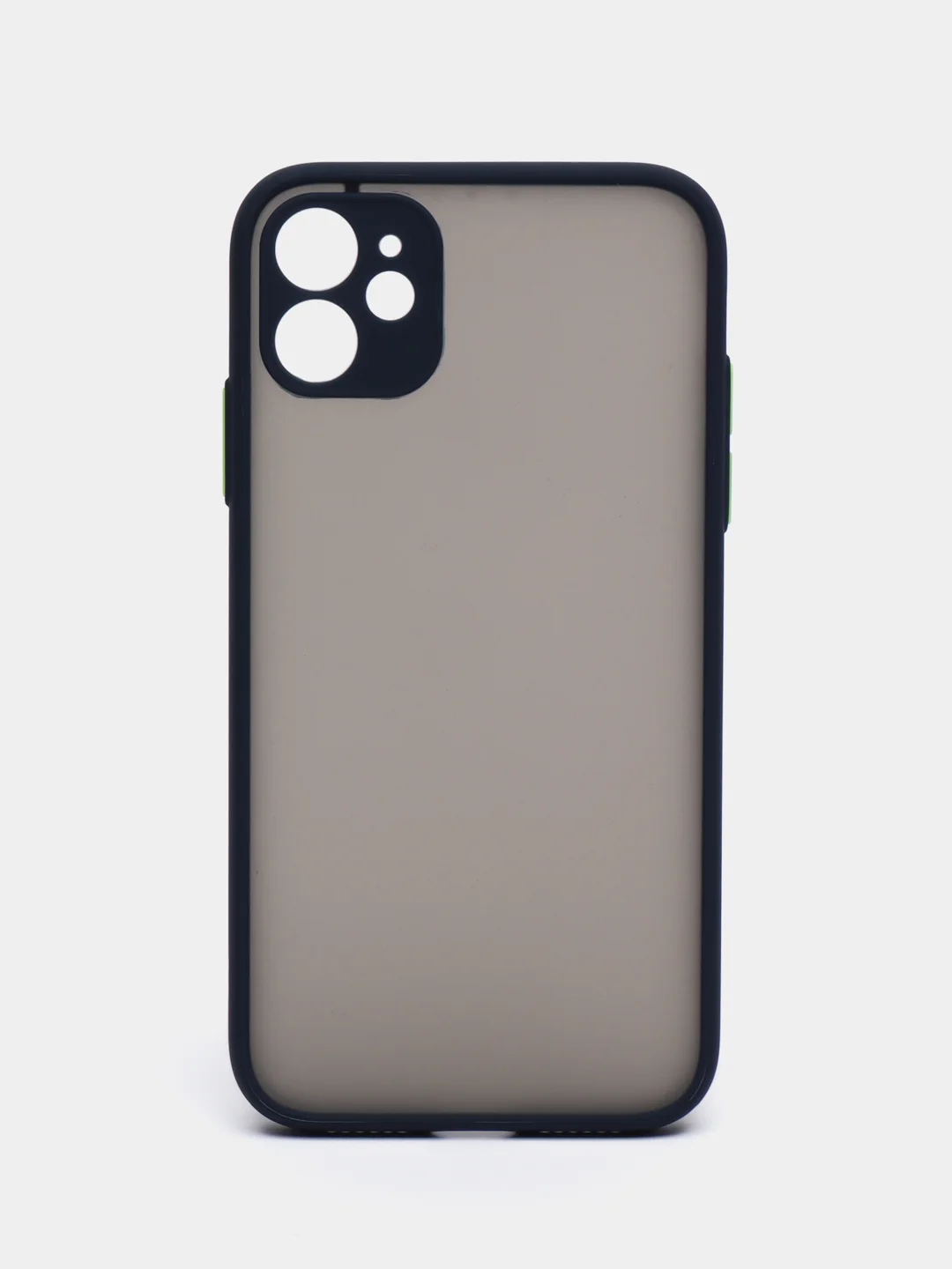 Темно-синий чехол для Apple iPhone 11, чехол матовый на Айфон 11 с цветными кнопками