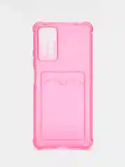 Фуксия чехол Redmi Note 11 Pro / Note 12 Pro 4G Нот 11 Про, прозрачный, с карманом для карты