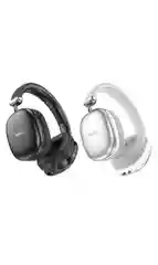 Серебряный беспроводные накладные наушники, Hoco W35 большие, Bluetooth, AUX, с микрофоном