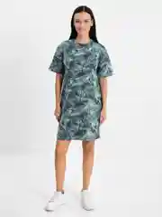 Бирюзовый платье-футболка Oversize, короткая туника, большие размеры 42-60