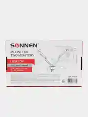 Кронштейн для двух мониторов настольный, 17"-27", до 14 кг, Sonnen, 455945