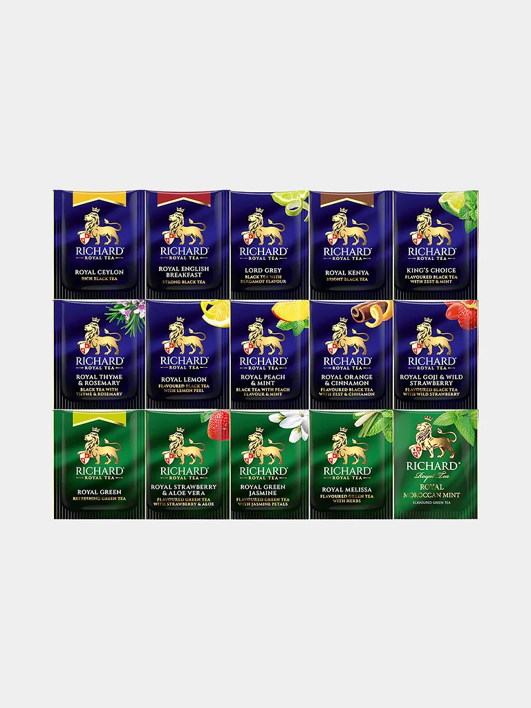 Чай Richard Royal Tea Collection, 15 вкусов, 120 пакетиков по 1,9 г