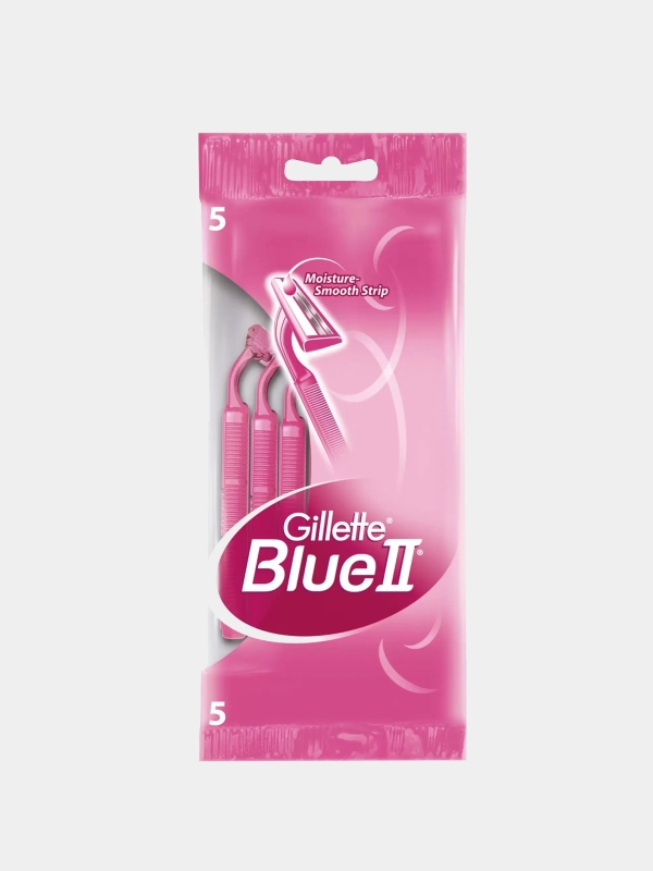 Бритва Gillette BLUEII 5шт (женский станок для бритья / бритвенный)