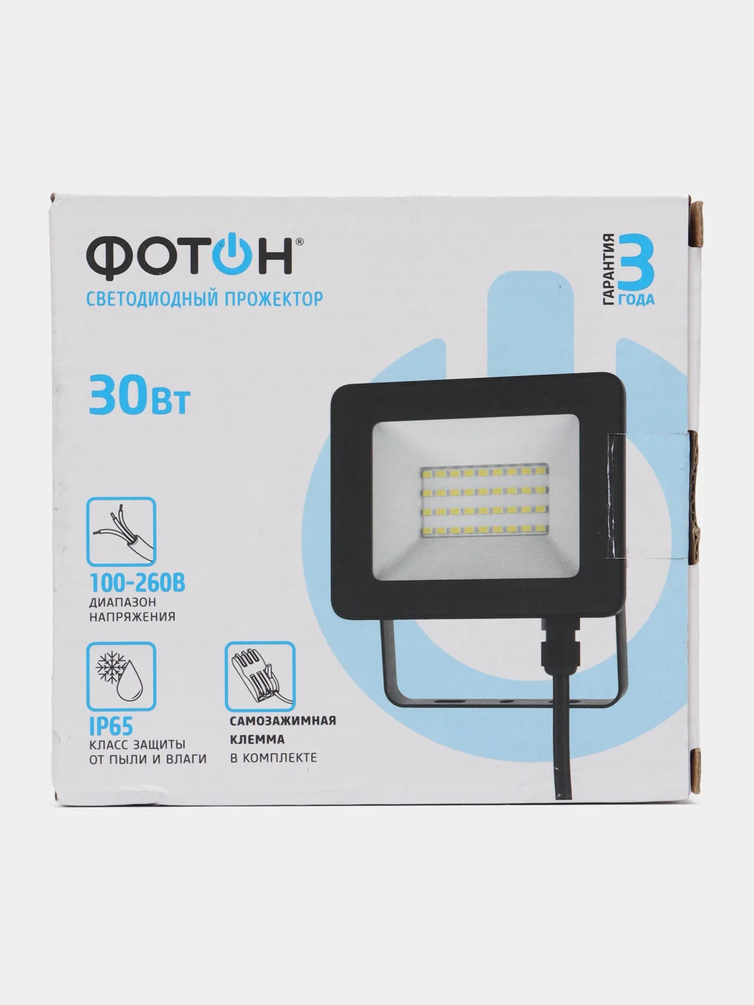 Прожектор светодиодный, сетевой FL-30W6K65, 30W, ФОТОН