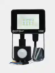 Прожектор светодиодный сетевой ФОТОН FL-10W6K65-PIR 10W, с датчиком движения