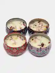 Красный ароматические свечи из натурального воска подарочный набор 4 шт