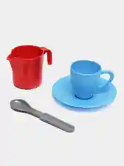Набор продуктов с посудой/посудкой детский Green Plast НЗ013 Завтрак на двоих разноцветный
