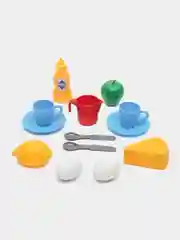 Набор продуктов с посудой/посудкой детский Green Plast НЗ013 Завтрак на двоих разноцветный