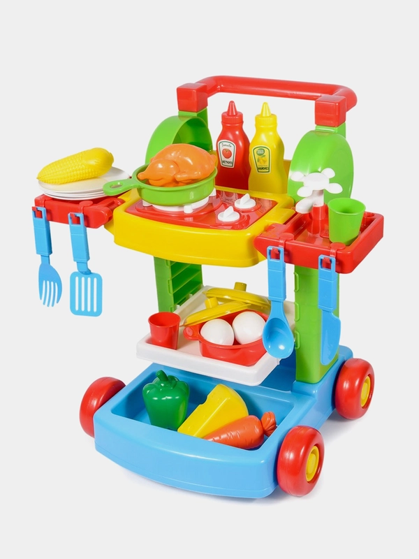 Игровой набор "Любимая кухня" в тележке Green Plast