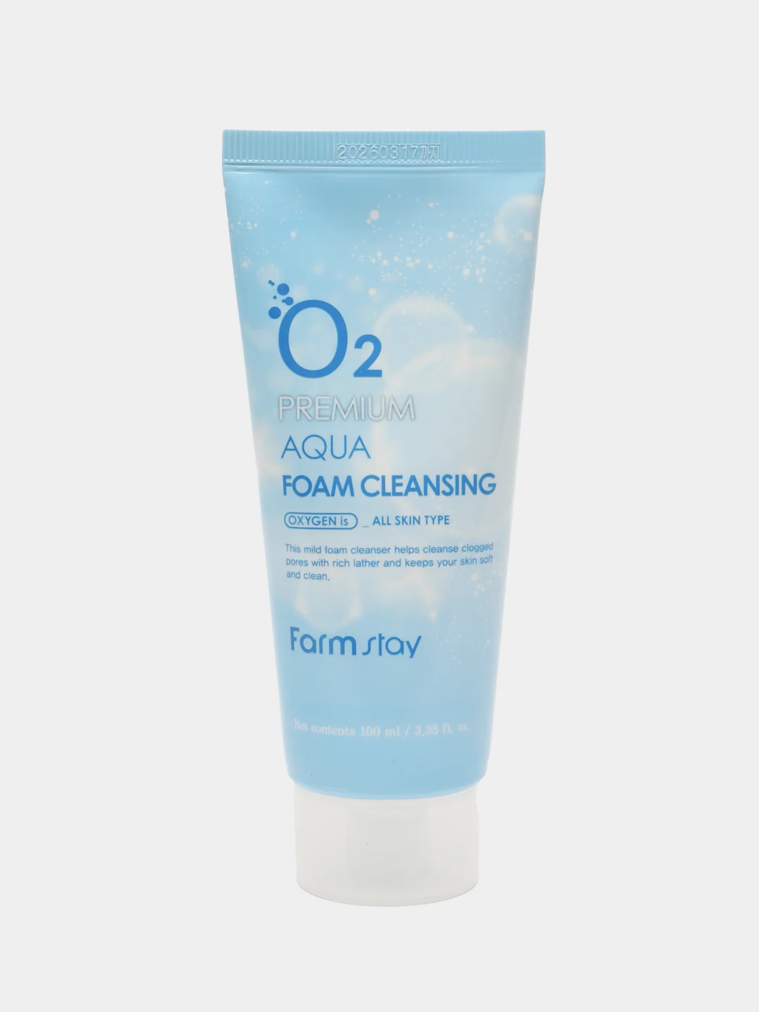 Пенка FARMSTAY O2 Premium Aqua Foam Cleansing, очищающая, с кислородом