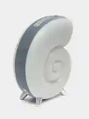 Белый портативная Bluetooth колонка - ночник, с RGB подсветкой и будильником, 4 в 1