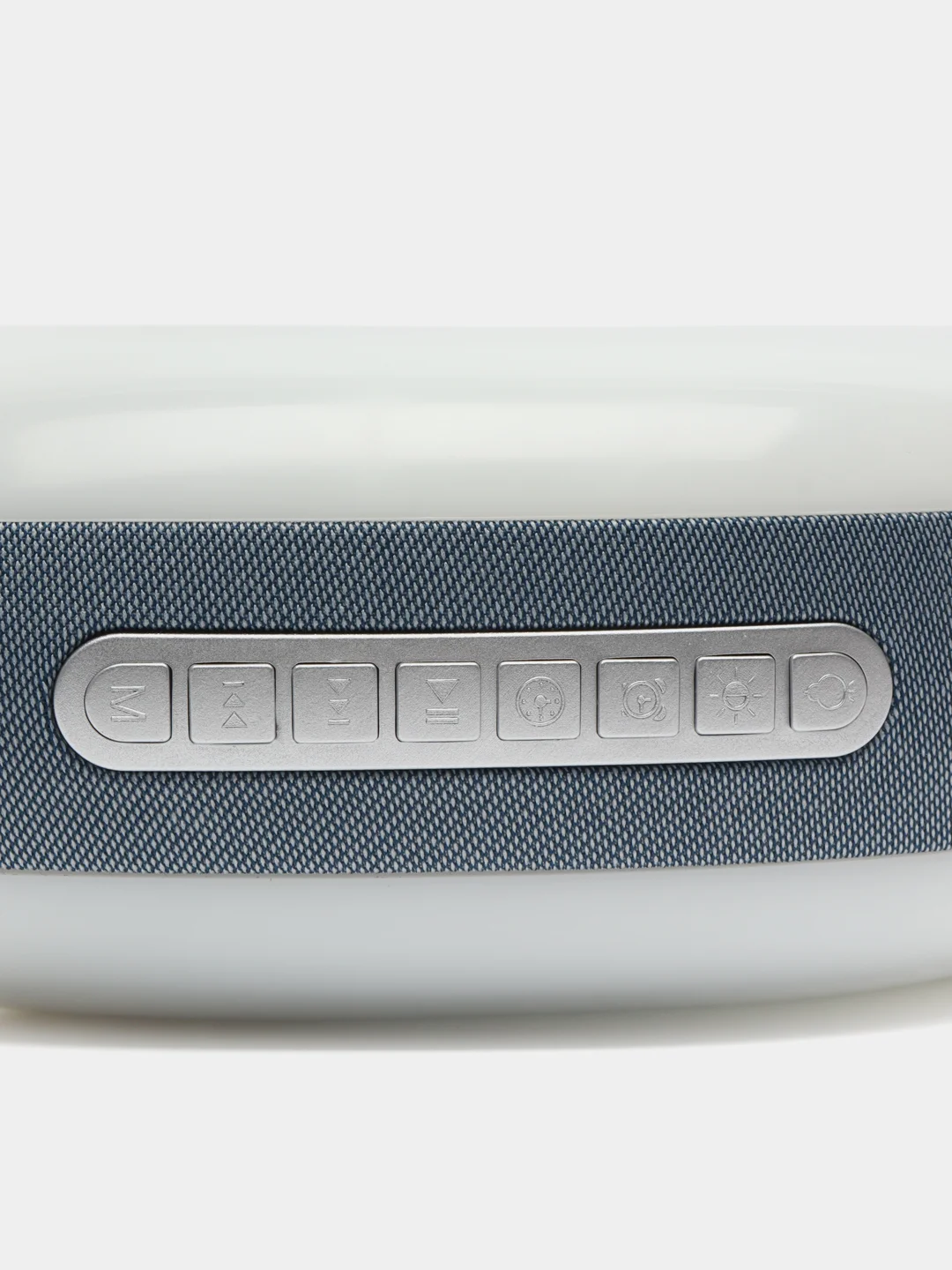 Белый портативная Bluetooth колонка - ночник, с RGB подсветкой и будильником, 4 в 1