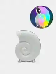 Белый портативная Bluetooth колонка - ночник, с RGB подсветкой и будильником, 4 в 1