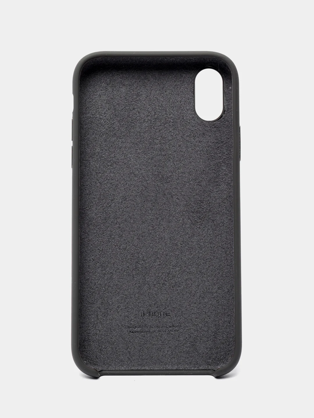 Серый чехол Silicone Case для iPhone XR, с открытым низом