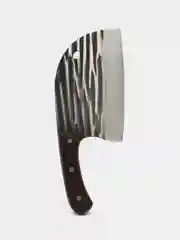 Черный нож топорик кухонный. Сербский нож. Нож для мяса, рыбы, овощей
