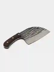 Черный нож топорик кухонный. Сербский нож. Нож для мяса, рыбы, овощей