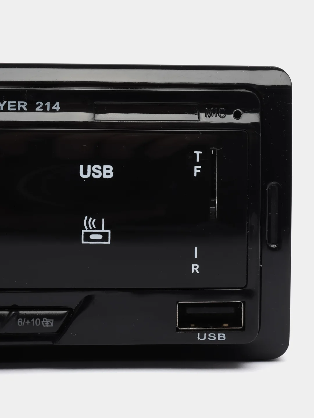 Красный автомагнитола dv-Pioneer.ok 214 (Bluetooth/AUX/USB/FM)