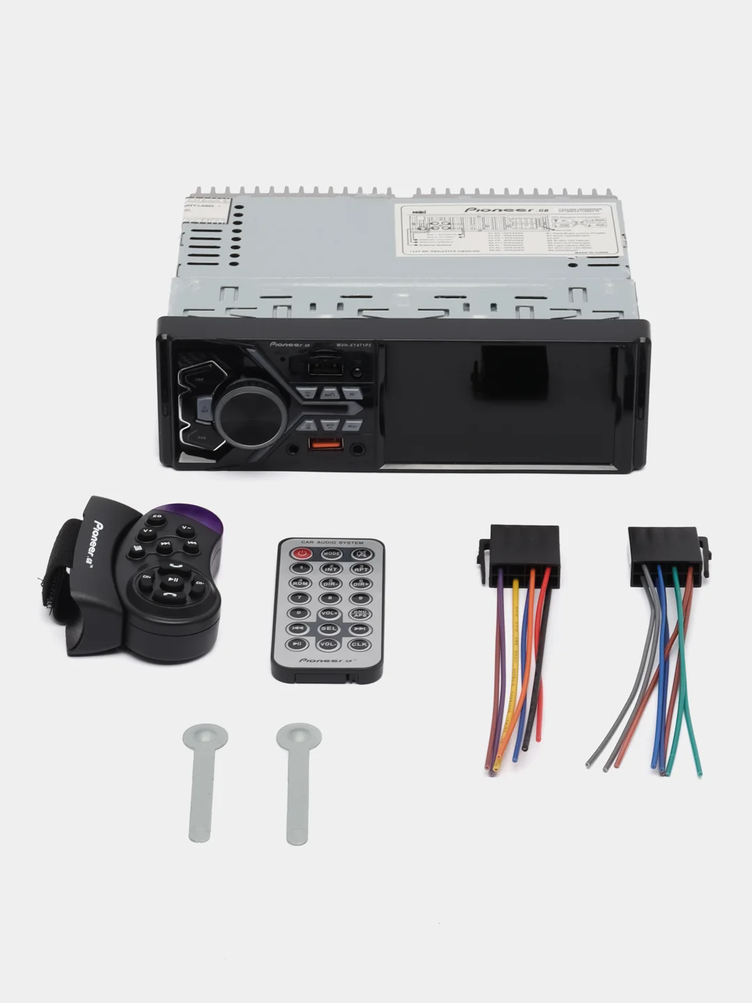 Красный автомагнитола Pioneer.GB 471 MP5 4" дюйма Bluetooth / USB / AUX / FM