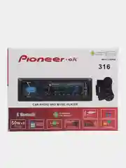 Синий автомагнитола Pioneer.ok 316, Bluetooth / USB / AUX / FM