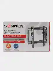 Кронштейн для телевизора на стену, крепление до 45 кг, 23"-43", черный, Sonnen, 455948